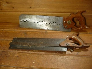 Konvolut 2 alte Handsägen einzigartige Handwerkzeuge - Bild 1 von 19