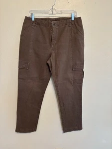 ✨ Pantalones cargo Chico’s marrón elástico talla 1,5 (10-12) - Imagen 1 de 8