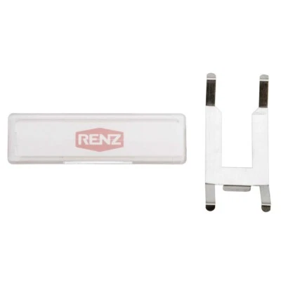 10 Stück Renz Namensschild 64x19mm m.Feder f.Briefkastenklappe 97-9-00303  - Bild 1 von 3