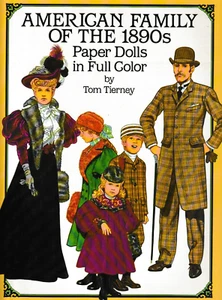 Amerikanische Familie der 1890er Jahre - Papierpuppen in voller Farbe, NOS - Bild 1 von 2