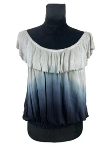 Neu mit Etikett Free People schulterfreie Bluse Ombré Größe M weicher Stretch Viskose Viskose - Bild 1 von 13