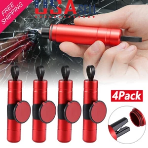 4X Car Safety Hammer Window Glass Breaker Seat Belt Emergency Escape Cutter Tool - Picture 1 of 15