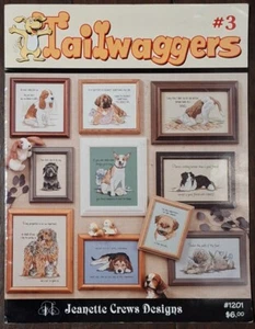 CROSS STITCH PATTERN BOOK - TAILWAGGERS #3 - DOGS - 9 Designs LOOK! - Picture 1 of 1