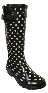 BOTAS DE MUJER WELLINGTONS FESTIVAL A PRUEBA DE AGUA TACÓN HEBILLA DE GOMA ESTAMPADOS AJUSTABLES - Imagen 1 de 101