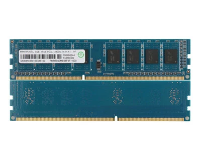 Ramaxel 8 GB DDR3 RAM 2x 4GB 1Rx8 PC3L 12800 1600MHz PC Desktop DIMM Memory CL11 - Image 1 of 4