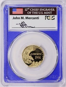 1991-W Mount Rushmore Golden Anniversary Gold $5 PCGS PR-70 DCAM Mercanti POP 21 - Picture 1 of 4