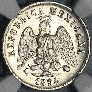 1894-Mo NGC MS 62 Mexico 10 Centavos Mint State Scarce Silver Coin (23062404C) - Picture 1 of 6