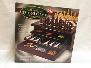 Wooden 15-in-1 Game Center As Seen On TV Brand New In Box - Picture 1 of 8