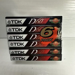 Cintas de casete de audio en blanco TDK IEC1 D60 (paquete de 6) 60 minutos de alto rendimiento nuevas X - Imagen 1 de 4