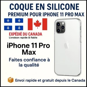 Coque arrière pour Apple Iphone 11 Pro Max en silicone transparent TPU Neuf - Photo 1 sur 5