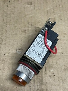 Allen Bradley 800MR-PT16K amber push to test pilot light lamp push button 120vac - Picture 1 of 3