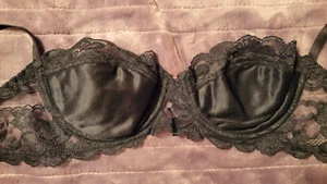 VTG/NEW Delores, Promise by Poirette SEXY Black Lace Underwire Bra Size 34C - Picture 1 of 4