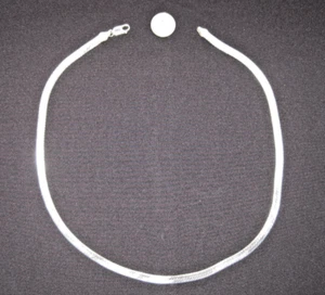 Sterling Silver .925 Italy Herringbone Necklace and matching Bracelet - Picture 1 of 10