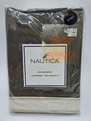 Nueva falda de cama Nautica "Tribecca" marrón KING Foto 1 de 3