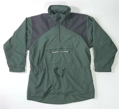 Body Glove Hombres Vintage Verde Con Capucha 1/4 Cremallera Pullover Rompevientos Chaqueta Foto 1 de 4