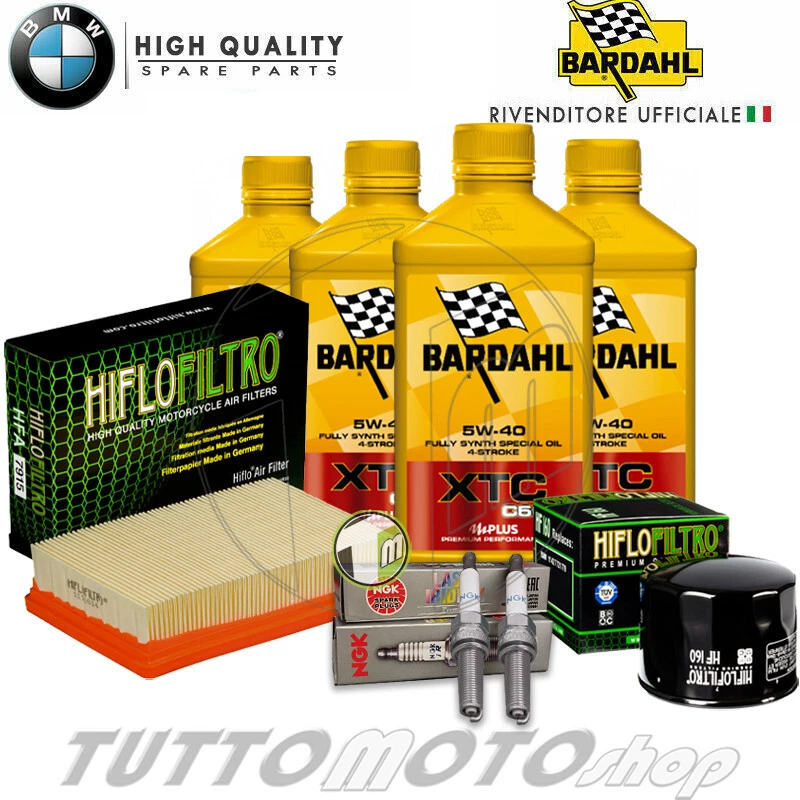 BARDAHL - HIFLO - NGK Tagliando BMW R 1250 GS 2019 2020 2021 2022 / Kit Olio Bardahl Filtri Candele