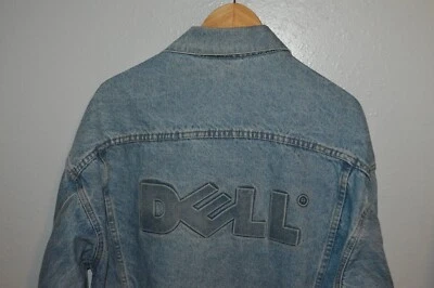 Chaqueta Grande Denim Computadora Servidores Dell De Colección Rara Hecha en Tecnología EE. UU. Foto 1 de 4