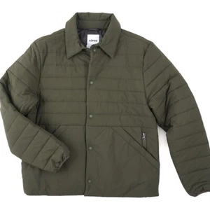 Aspesi F/W 24-25 Quilted Insulated Military Green Nylon Overshirt Jacket L New - Picture 1 of 8