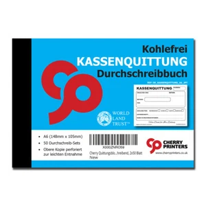 GERMAN NCR Cash Receipt Duplicate Book A6 (148mm x 105mm) 50 Sets - Picture 1 of 4