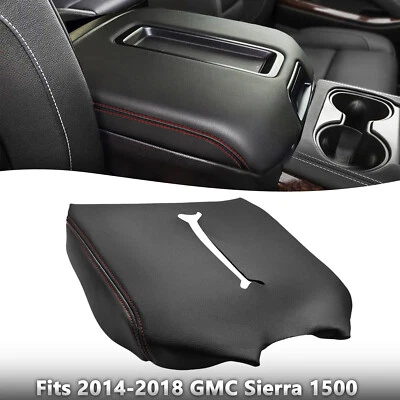 Compatível com 2014-2018 GMC Sierra console central apoio de braço balde assento capa ponto vermelho - Imagem 1 de 4