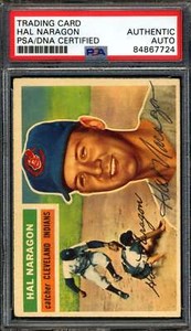 Hal Naragon PSA DNA Signed 1956 Topps Autograph