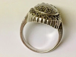 Vintage Sterling Silver Marcasite Ring      - Picture 1 of 4