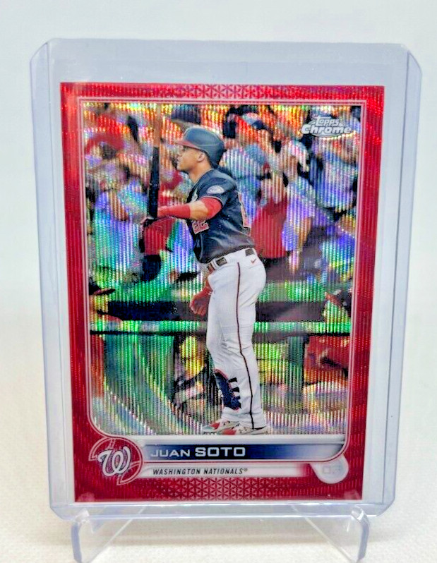 2022 Topps Chrome JUAN SOTO Red Wave Refractor 2/5 SSP #129 Nationals