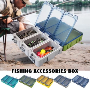Caja de accesorios de pesca 3 piezas caja de almacenamiento portátil gancho contenedor señuelo organizador - Imagen 1 de 24