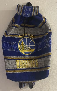 GOLDEN STATE WARRIORS NBA TEAM BLUE Woven Backpack NBA Hippie Bag - Picture 1 of 4