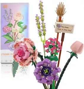 NEW!FULL SET Flower Bouquet 7 Stems Building Kit Botanical Collection 590 pieces - Picture 1 of 6