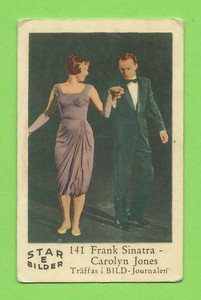 1963 Dutch Gum Card Star Bilder E #141 Frank Sinatra and Carolyn Jones