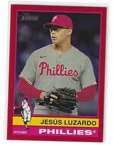 2025 Topps Heritage - Red Border #478 Jesus Luzardo - Picture 1 of 1