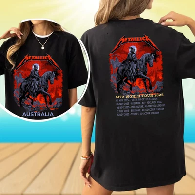 2sided Metallica TShirt M72 Tour 2025 TShirt, Size S to 5XL - image 1 of 4