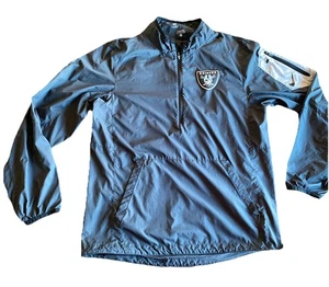 Maglione leggero Las Vegas Raiders NFL On Field 1/4 zip nero adulto piccolo - Foto 1 di 7