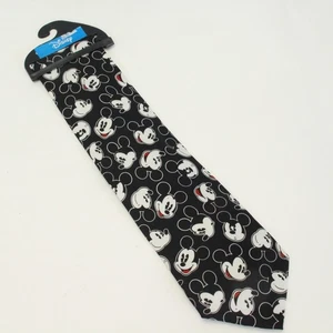 Disney Mickey Mouse Neck Tie Faces Expressions Print NEW - Picture 1 of 5
