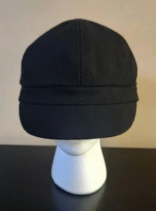 Nine West Black Newsboy Cabbie Hat Women's Cap Wool Blend Lined One Size NWT. - Picture 1 of 11
