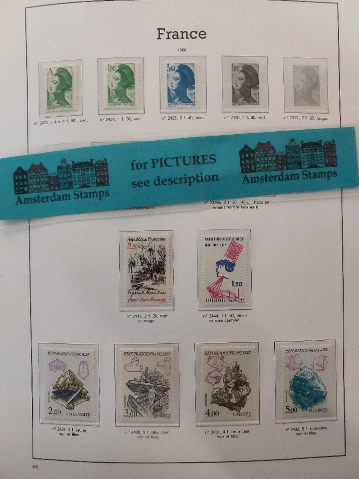 France 1986-1997 vf MNH collection in Yvert album High CAT + FACE Value TOP! - Image 1 of 1