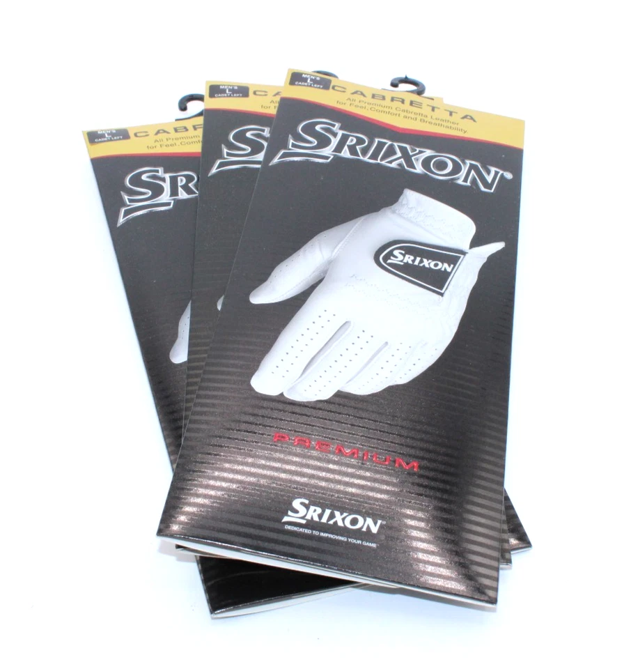 3 Srixon Premium Cabretta Golf Gloves Men's Left Hand Cadet Large for RH Golfer - Image 1 of 1