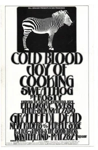 1970 Bill Graham Handzettel Grateful Dead New Riders at Winterland - Bild 1 von 2