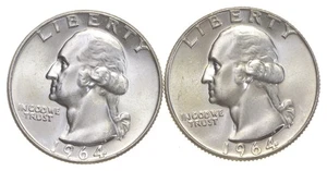 Choice Unc 1964 P D Washington Quarter Gem BU Collection Lot Set *5514 - Picture 1 of 3