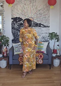 Vintage 60s Mod long Dress size small sewn - Picture 1 of 5