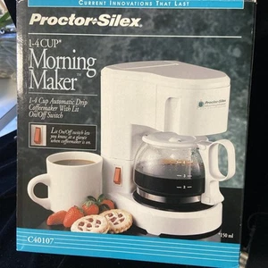 NEU Tropfkaffeemaschine Proctor Silex Automatisch 1-4 Tassen Kaffee Vintage #Asche - Bild 1 von 17