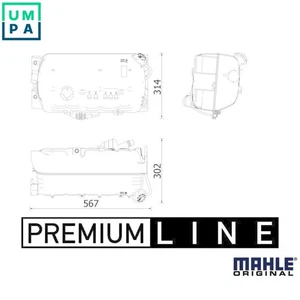 EXPANSION TANK COOLANT CRT 97 000P FOR MAN D2676LF25/2676LF21/2676LF07 12.4L TGS - Picture 1 of 9