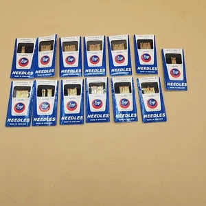 Boye Golden Eye Stickerei Crewel Nadeln 60er Jahre Lot 13 Packungen nicht voll England - Bild 1 von 7