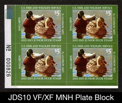 JDS10 VF/XF MNH 2002 Mallards Junior Duck Stamp Migratory Waterfowl - Image 1 of 3
