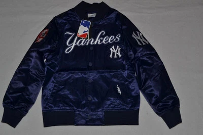 PRO STANDARD MLB NEW YORK YANKEES RETRO CLASSIC BIG BOYS RIB SATIN JACKET - Image 1 of 4