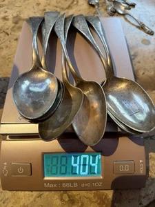 8 Rarer Sterling Silver Aesthetic Era Engraved Large Tablespoons 404gm KA Lion - Picture 1 of 9