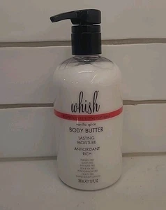 Whish Vanilla Spice Lozione Burro Corpo GRANDE Bottiglia da 13 fl oz NUOVO (B3-D13) - Foto 1 di 3