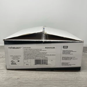 Hubbell netSELECT NSAV62M / Flat Panel TV Connection Enclosure 2 Gang In-Wall - Picture 1 of 21