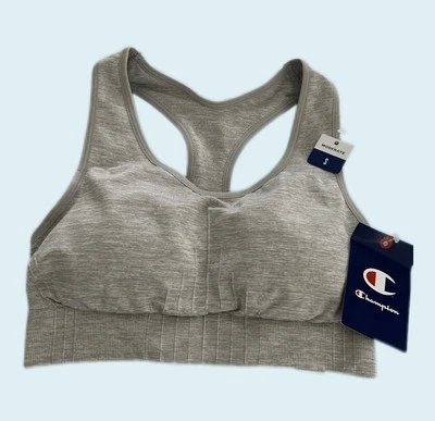 Sujetador deportivo sin costuras Champion para mujer talla pequeña gris Oxford nuevo con etiquetas  Foto 1 de 4